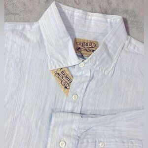 Daniel Cremieux Shirt Size XL NWT Long Sleeve Cotton Blue White Stripes